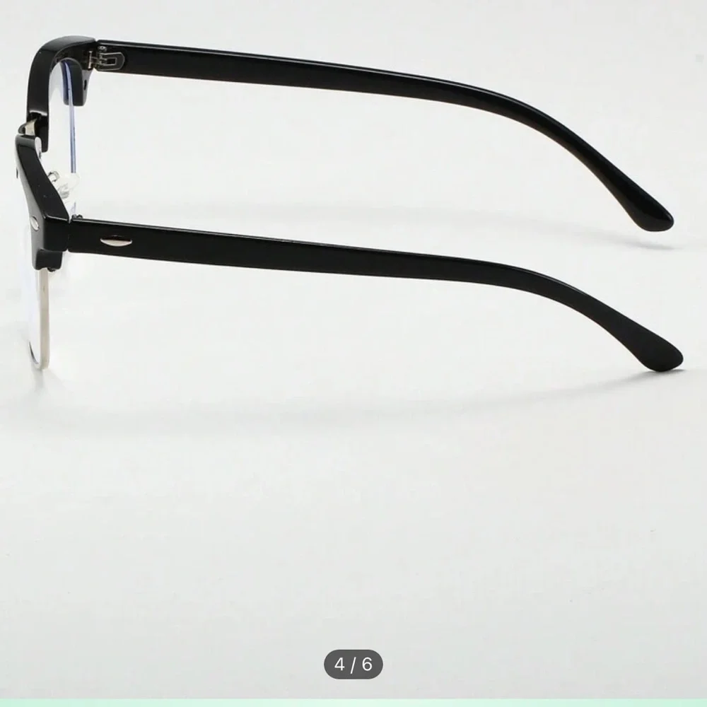 Unisex PC Square Half-Frame Clear Lens Glasses, Suitable For Daily Office